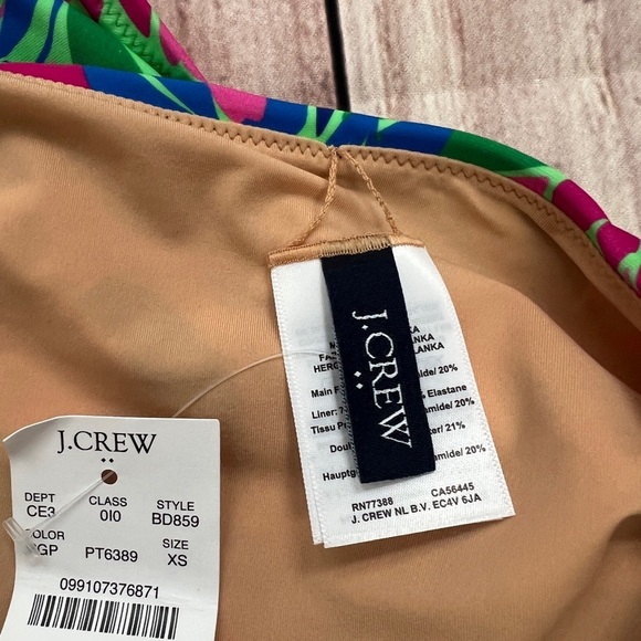 NEW J.Crew Factory Tropical Bright Floral Multi-Color High Waisted Bikini Bottom - Picture 5 of 7